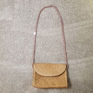 NWT LESCO Woven Straw Crossbody Bag Pink Rope Strap Hong Kong